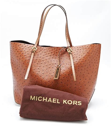 michael kors brown ostrich purse|Best 25+ Deals for Michael Kors Ostrich Handbag .